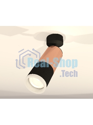 Комплект поворотного светильника Ambrella light XM6302003 SBK/PPG/FR черный песок/золото розовое полированное/белый матовый MR16 GU5.3 (A2210, C6326