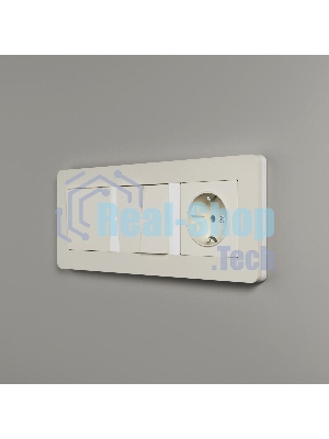 Рамка на 3 поста WERKEL Split (айвори/белый, soft-touch) W0033066