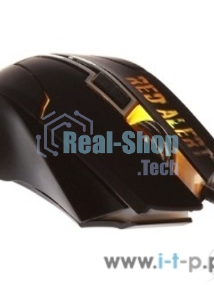 Мышь проводная Qumo Dragon War Red Alert черный, 2400 dpi, USB, кнопки - 7