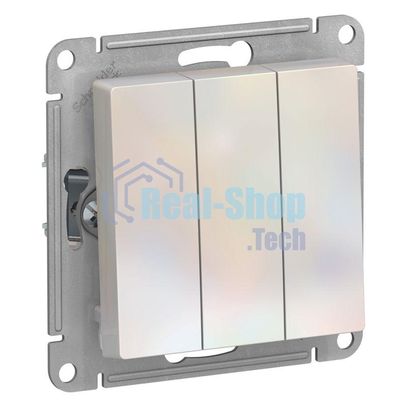 Механизм выключателя 3-кл. AtlasDesign (сх.1+1+1) 10АХ жемчуг SchE ATN000431