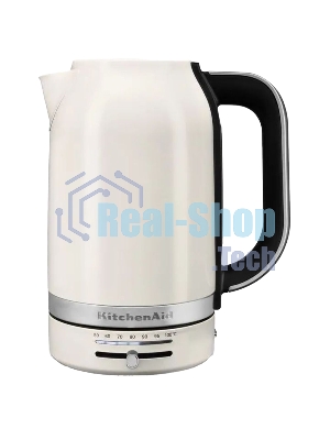 Чайник электрический KitchenAid, 1.7 л, регулировка температуры 50-100 градусов, съемный фильтр от накипи, индикация уровня воды, автоматическое отключение, белый