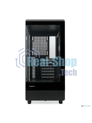 Компьютерный корпус без блока питания HSPD F510, Panoramic Mid Tower, черный, TG, 0.5 SPCC, no fans ATX, mATX, mITX 180/280/160мм 1x2.5