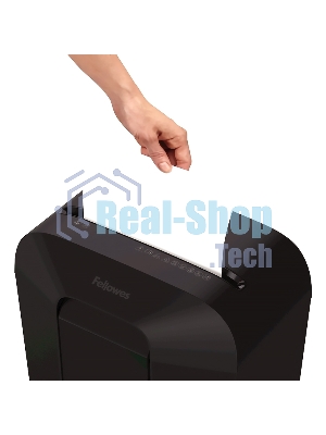 Шредер Fellowes PowerShred LX41 черный (секр.P-4)/перекрестный/8лист./17лтр./скрепки/скобы/пл.карты