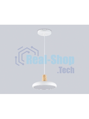 Светильник Ambrella light FL4838 WH/WD белый/дерево 24W 3000-6000K D200*800 (без ПДУ)