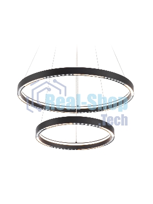 Подвесной светодиодный светильник Ambrella light FL5865/2 BK черный 45W 3000K/4200K/6400K D600/400*830 (без ПДУ)