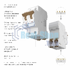 Автоматический выключатель Werkel 2P  40 A  C  6 кА W902P406