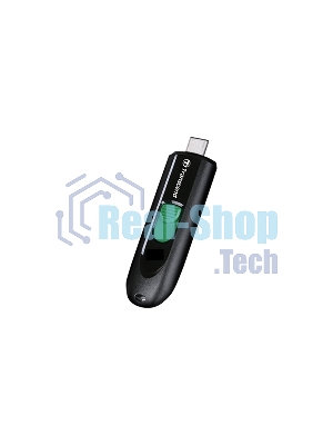 Флешка USB Transcend JetFlash 790С (TS64GJF790C), 64Gb, USB 3.0 Type-C, R/W 90/60, черный/зеленый