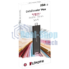 Флешка USB Kingston DataTraveler Max (DTMAX/256GB), 256Gb, USB 3.2 Gen 2 Type-C, R/W 1000/900, черный