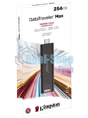 Флешка USB Kingston DataTraveler Max (DTMAX/256GB), 256Gb, USB 3.2 Gen 2 Type-C, R/W 1000/900, черный