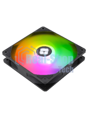 Кулер для корпуса Thermaltight TL-C12C-S (120x120x25мм, 4-pin PWM, ARGB, 66.17CFM, 25.6dBA, 1550RPM, черный)