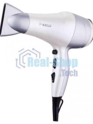 Фен Kelli KL-1110 белый/серебристый, 2400 Вт