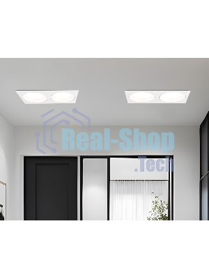 Светильник Ambrella light TN52343/2 SWH/GWH белый песок/белый глянец GX53 max 12W 220*115*25