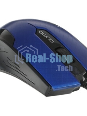 Мышь проводная Qumo Office M14 синий, 1000 dpi, USB, кнопки - 3