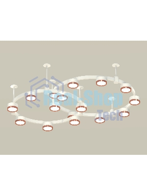 Светильник Ambrella light XR92211160/16 SWH/PPG белый песок/золото розовое полированное GX53