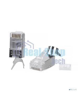 Коннектор Cabeus, RJ45(8p8c), кат. 6, экр., со вставкой, прозрачный