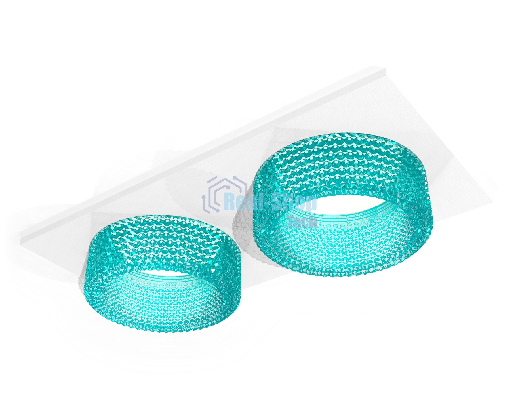 Комплект встраиваемого светильника Ambrella light XC6525043 SWH/BL белый песок/голубой MR16 GU5.3 (C6525, N6153)