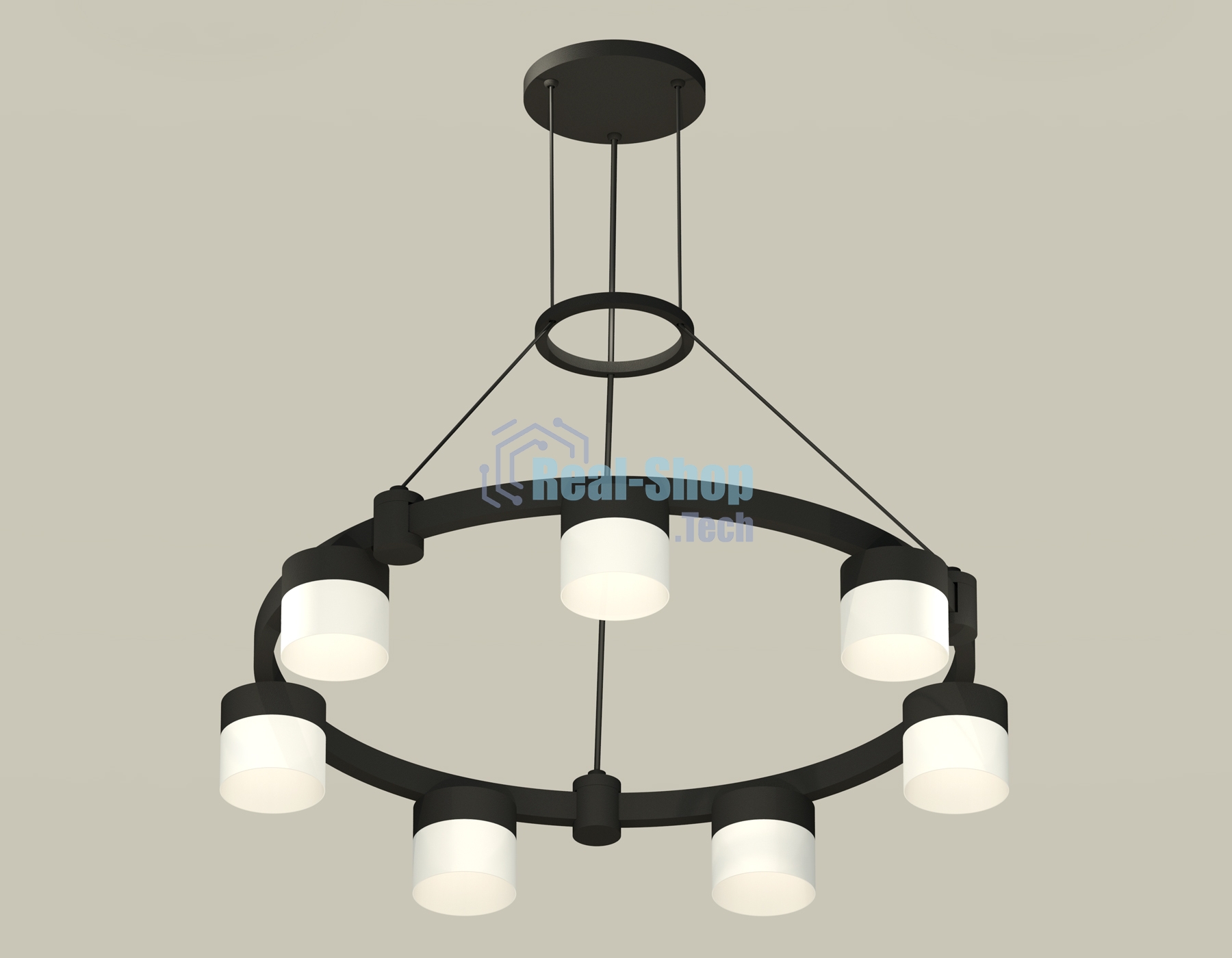 Светильник Ambrella light XR92051604/7 SBK/FR черный песок/белый матовый GX53  (A9205, C9238, N8402)