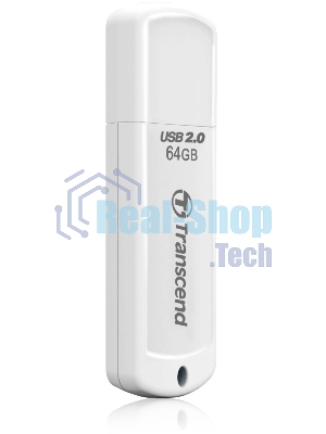 Флешка USB Transcend JetFlash 370 (TS64GJF370), 64Gb, USB 2.0, R/W 25/10, белый