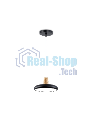 Светильник Ambrella light FL4839 BK/WD черный/дерево 24W 3000-6000K D200*800 (без ПДУ)