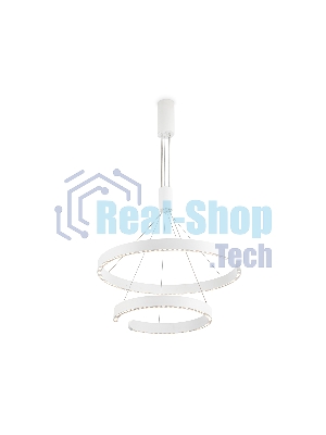 Подвесной светодиодный светильник Ambrella light FL5884/2 WH белый 45W 3000K/4200K/6400K D600/400*1200 (без ПДУ)
