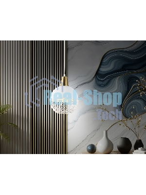 Светильник Ambrella light TR8502 WH/CP белый/медь E27 max 60W D200*1000