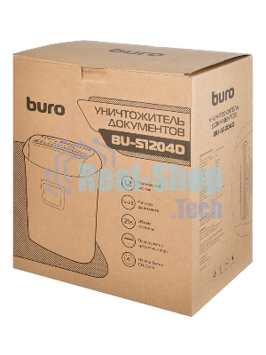 Шредер Buro Office BU-S1204D (секр.P-4)/фрагменты/12лист./21лтр./пл.карты/CD