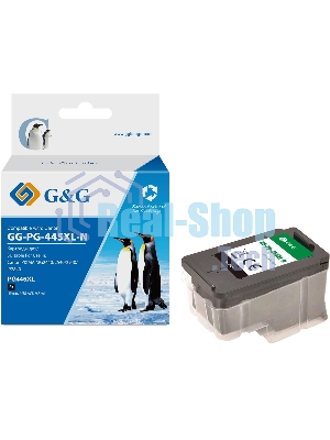 Картридж струйный G&G GG-PG-445XL-N (PG-445) черный (15 мл) для Canon PIXMA MG3040/2545S/2440/2940/2540/2540S;iP2840;MX494;TS204/3140/3440;TR4540/3340/4640