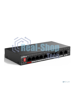 Коммутатор Dahua DH-SG1010P, 10×1 Гбит/с, неуправляемый