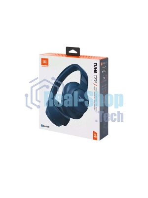 Беспроводные/проводные наушники JBL Tune 720BT синий, полноразмерные, Bluetooth + проводной, до 76 ч.
