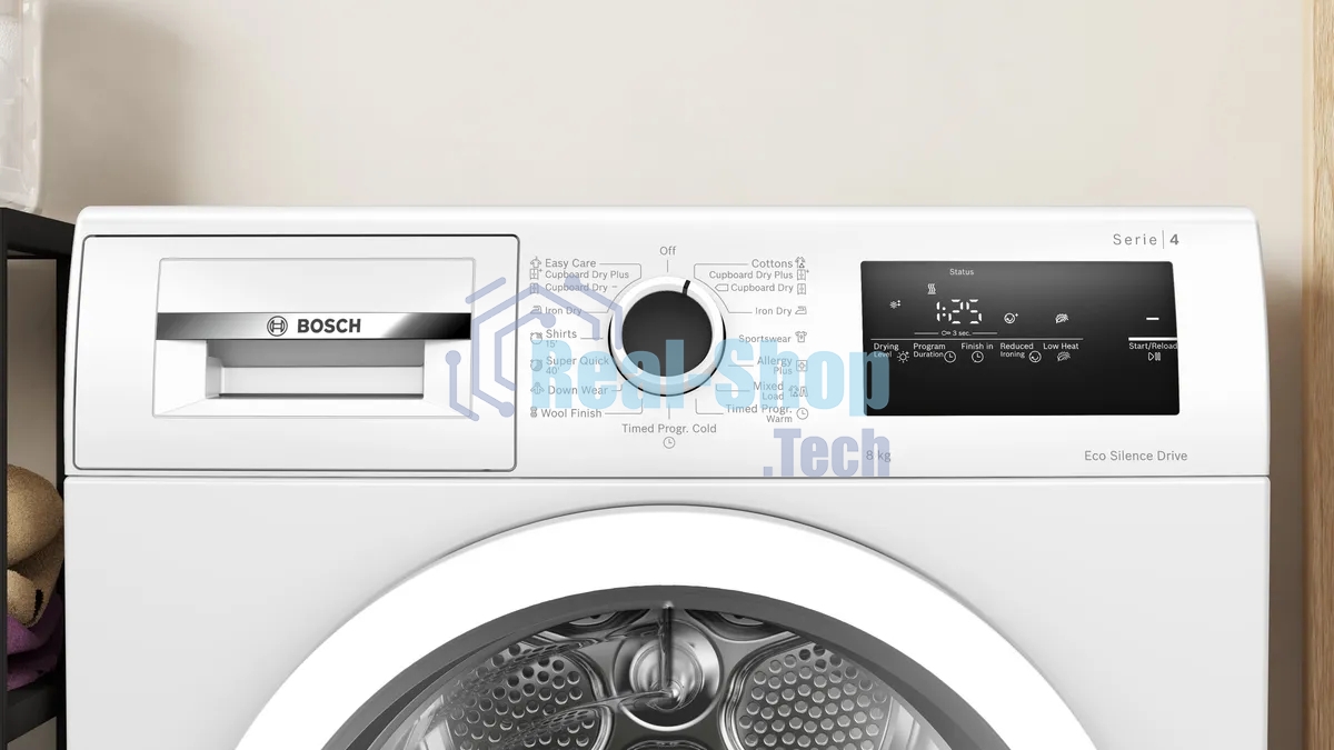 Сушильная машина Bosch WTN86212ME серый, 8 кг, сушка - конденсационная, программ - 8, 59.8 x 84.2 x 61.3 см