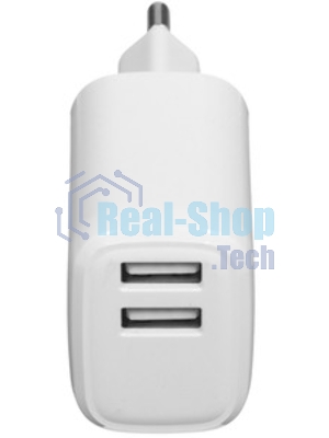 Сетевое зарядное устройство Cablexpert MP3A-PC-58, 10.5Вт, 2.1А, 2хUSB, белый, пакет