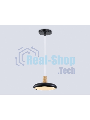 Светильник Ambrella light FL4839 BK/WD черный/дерево 24W 3000-6000K D200*800 (без ПДУ)