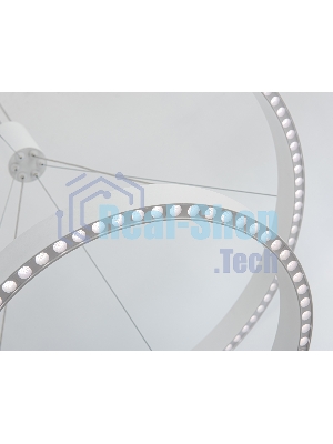 Подвесной светодиодный светильник Ambrella light FL5884/2 WH белый 45W 3000K/4200K/6400K D600/400*1200 (без ПДУ)