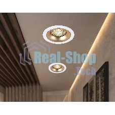 Светильник встраиваемый Ambrella light TN102723 WH/GD белый/золото GU5.3 92*92*23