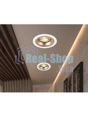 Светильник встраиваемый Ambrella light TN102723 WH/GD белый/золото GU5.3 92*92*23