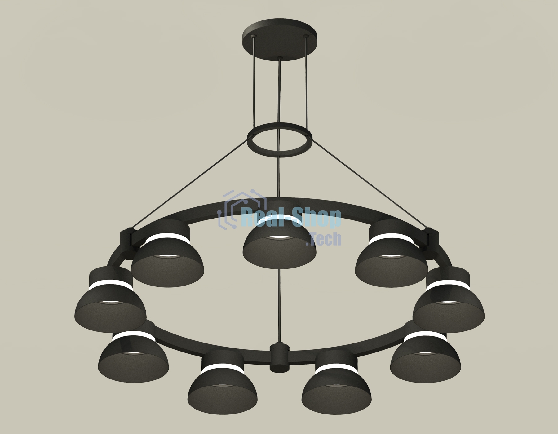 Светильник Ambrella light XR92051701/9 SBK/FR черный песок/белый матовый GX53 (A9205, C9242, N8141)