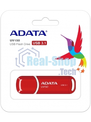 Флешка USB ADATA UV150 (AUV150-64G-RRD), 64Gb, USB 3.0, R/W 100/30, красный