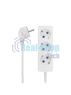 Удлинитель PROconnect STANDARD 3 гнезда, 3 м, 2х0.75 мм², б/з, белый