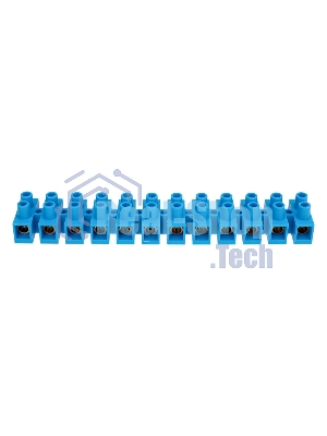 Клеммная винтовая колодка Rexant KВ-40 25-40, ток 100 A, полиэтилен синий (10 шт./уп.)