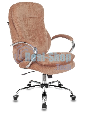 Кресло Бюрократ T-9950SL Fabric Velvet 90 светло-коричневый, ткань