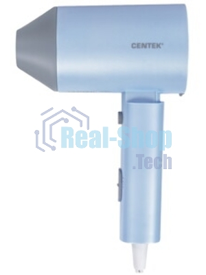 Фен Centek CT-2203 синий, 1600 Вт, компактный, ионизация