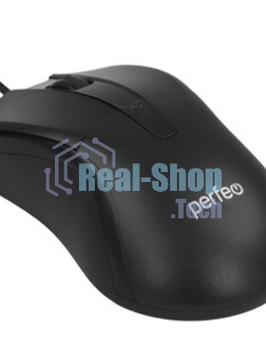 Мышь проводная Perfeo ORION черный/серый, 1000 dpi, USB, кнопки - 3