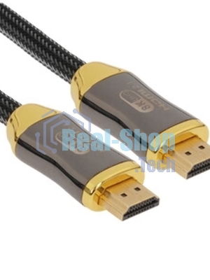 Кабель HDMI 19M/M,ver. 2.1, 8K@60 Hz 1.5m метал разъемы, нейлоновая оплетка Telecom TCG300-1.5M Кабель HDMI 19M/M,ver. 2.1, 8K@60 Hz 1.5m метал разъемы, нейлоновая оплетка Telecom