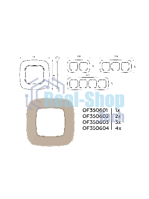 Рамка OMEGA Radian (Серо-бежевый Стекло закаленное натуральное) 3-ая OF350603