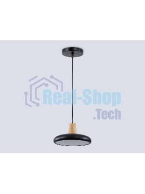 Светильник Ambrella light FL4839 BK/WD черный/дерево 24W 3000-6000K D200*800 (без ПДУ)