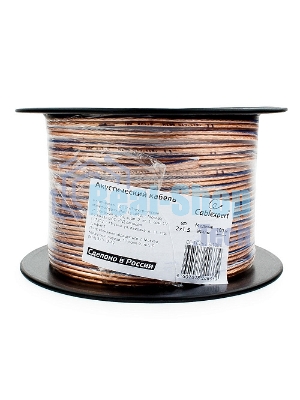 Акустический кабель Cablexpert CC-TC2x1,5-50M, прозрачный,  50 м, на катушке