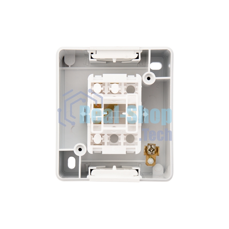 Переключатель проходной Kranz INDUSTRIAL IP54, о/у, белый