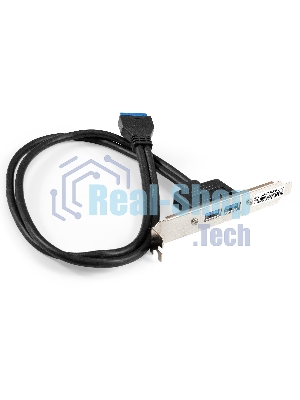 Планка портов в корпус 2xUSB 3.0 ExeGate BrctUSB3-2A (USB 3.0 20pin (IDC 20pin F) --> 2x USB 3.0 Af, кабель 20 см)