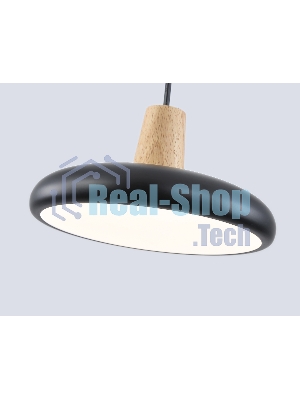 Светильник Ambrella light FL4839 BK/WD черный/дерево 24W 3000-6000K D200*800 (без ПДУ)