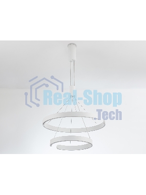 Подвесной светодиодный светильник Ambrella light FL5884/2 WH белый 45W 3000K/4200K/6400K D600/400*1200 (без ПДУ)
